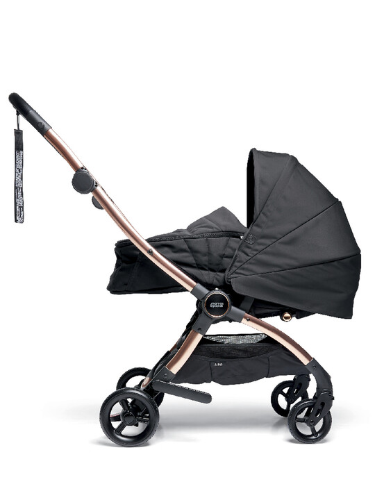 Airo 7 Piece Black Essentials Bundle with Black Aton Car Seat- Black with Rose Gold Frame image number 6